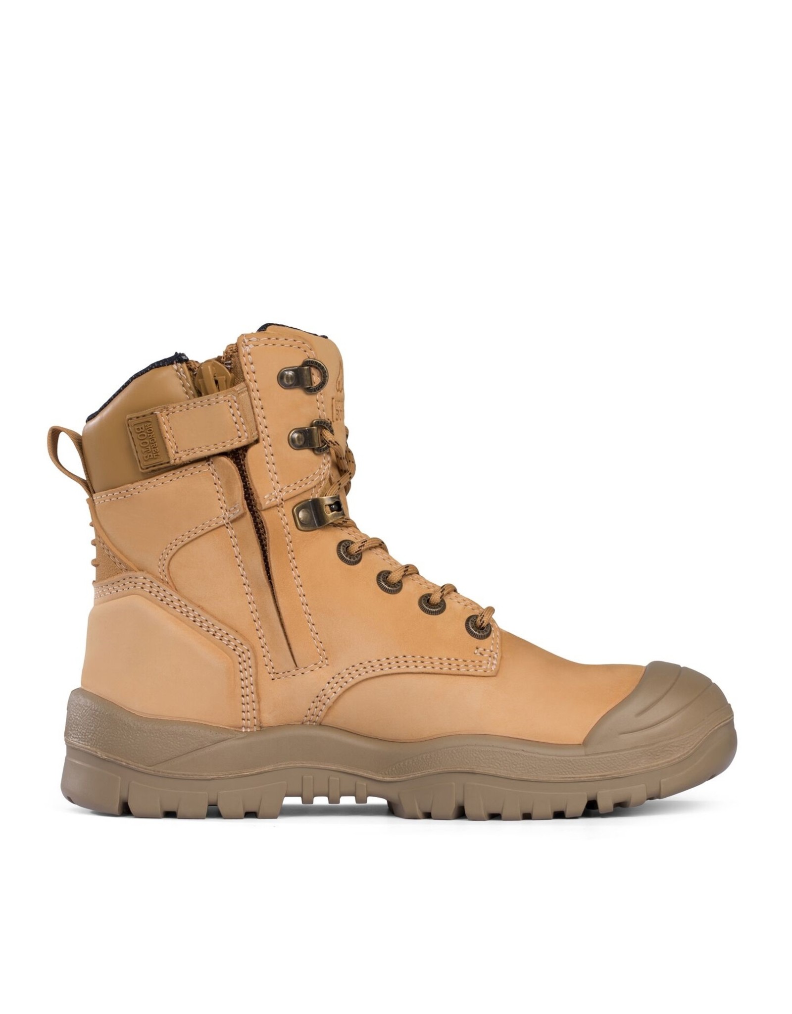 Mongrel Mongrel 561050 'R' Series Wheat High Ankle Zip Sider Safety Boot With Scuff Cap