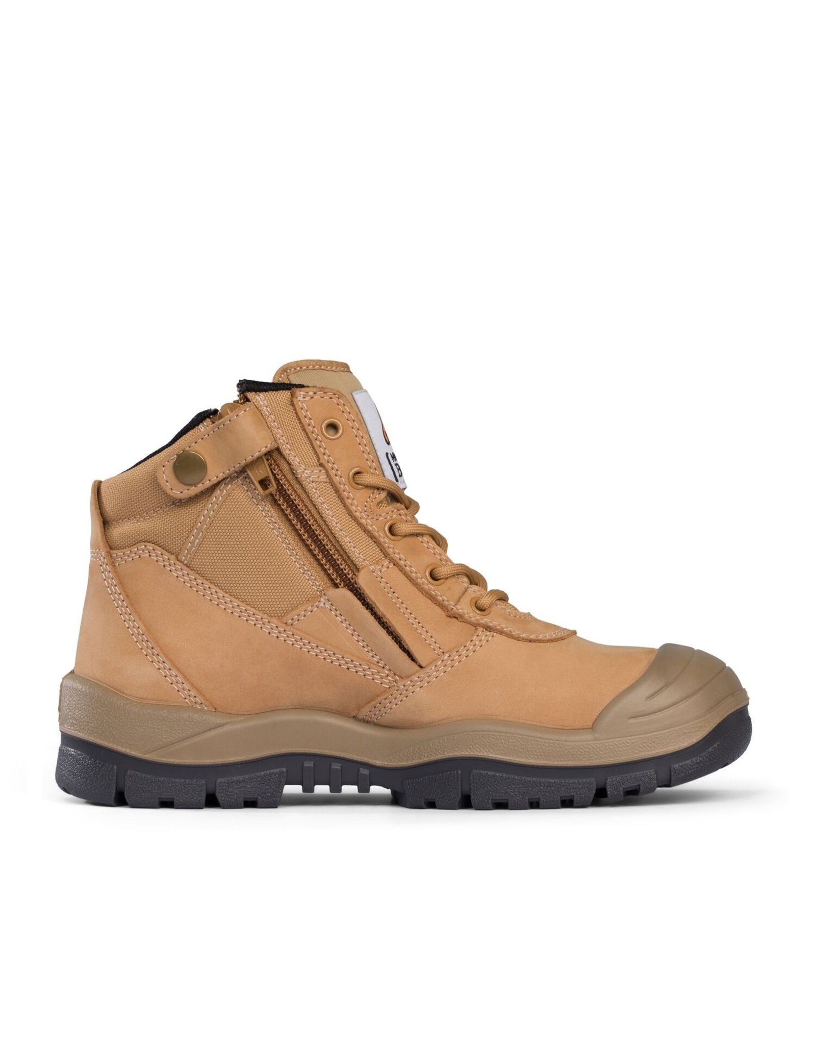 Mongrel Mongrel  461050 'SC' Series Zip Side Wheat Steel Cap Boots w/Scuff Cap