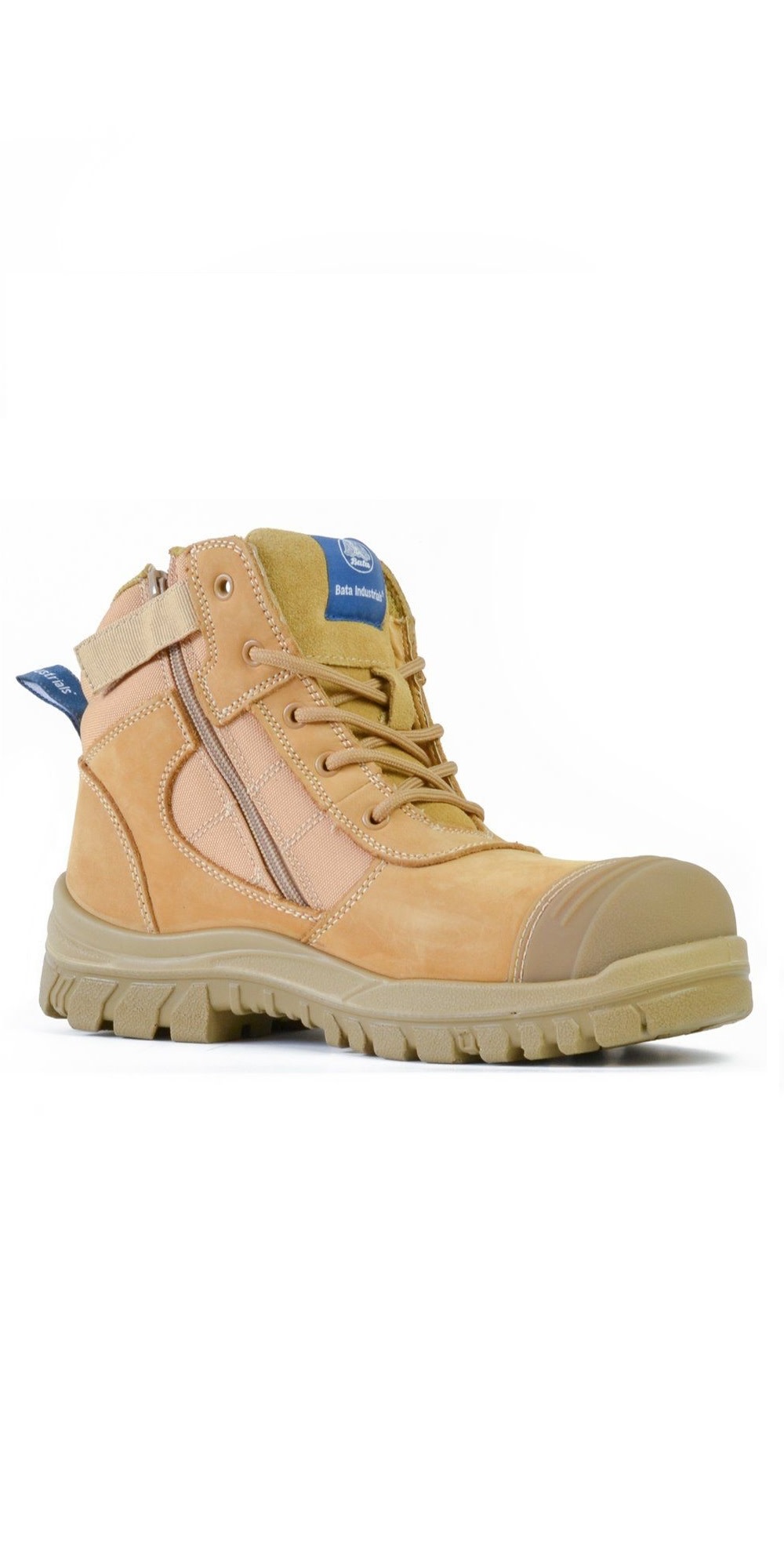 Bata Zippy Zip Sided Wheat Safety Boot With Scuff Cap Ipswich Work 'N