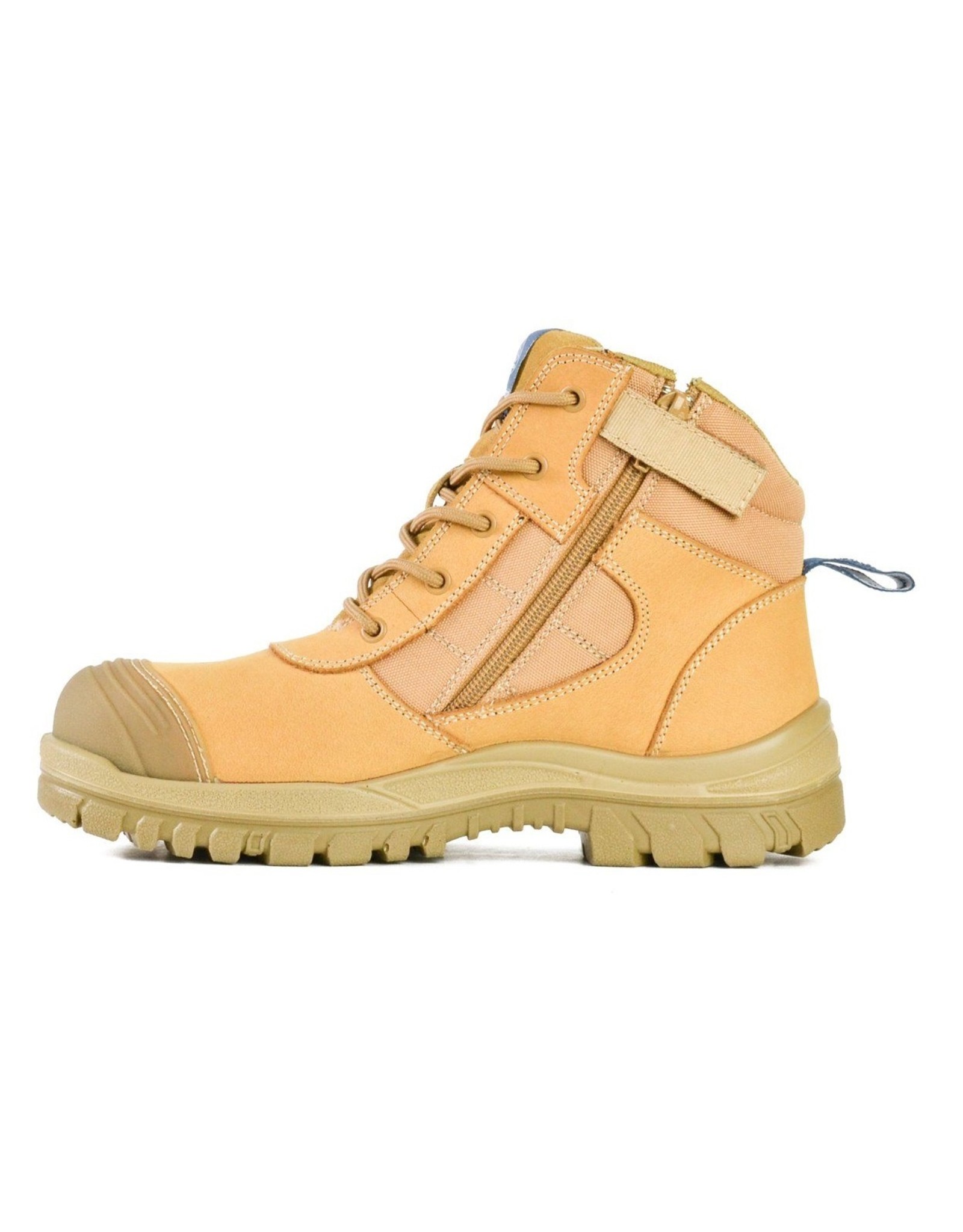 Bata Bata Zippy Zip Sided Wheat Safety Boot With Scuff Cap