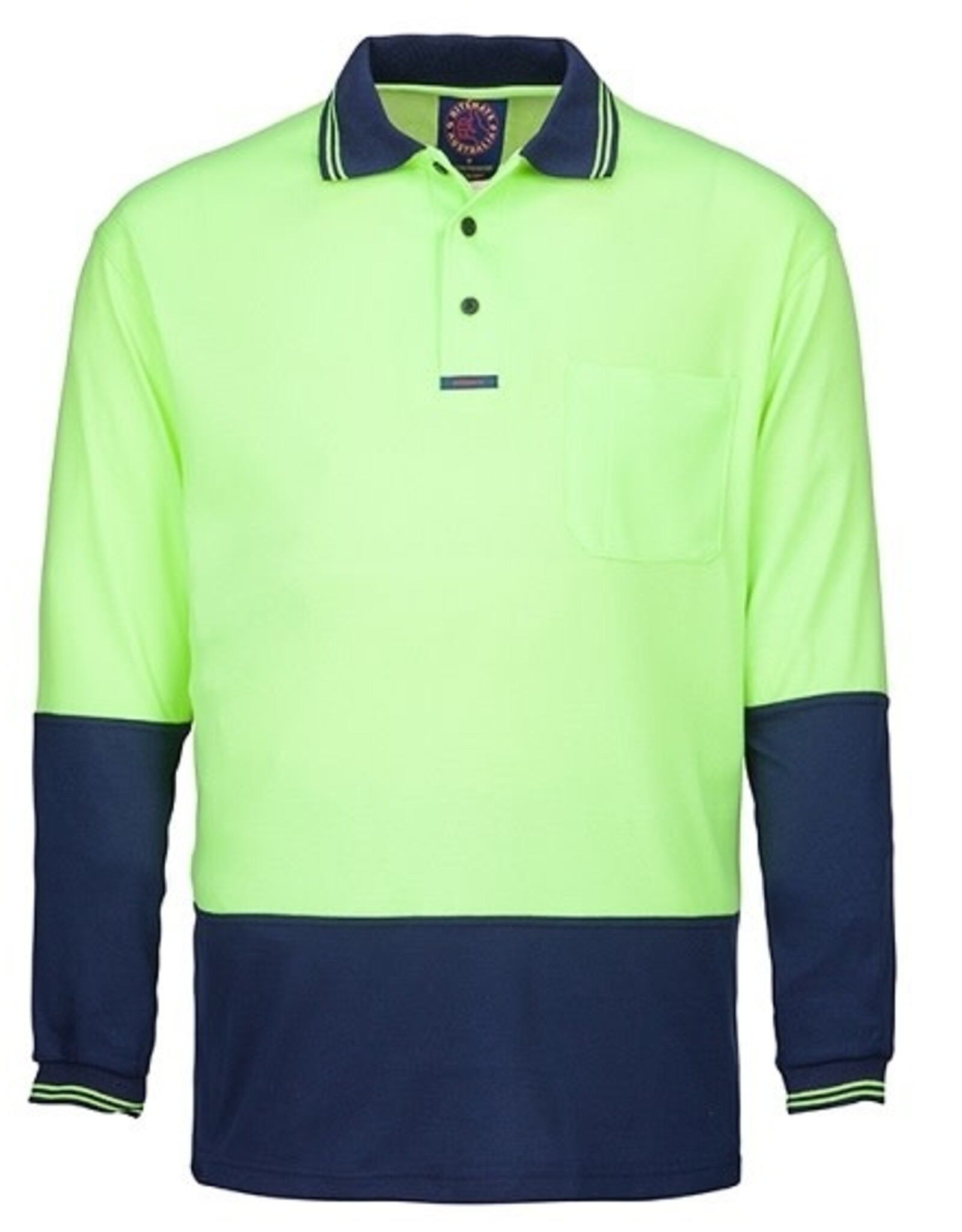 Ritemate Ritemate RM2346 2 Tone Poly/Cotton Hi Vis LS Polo Shirt