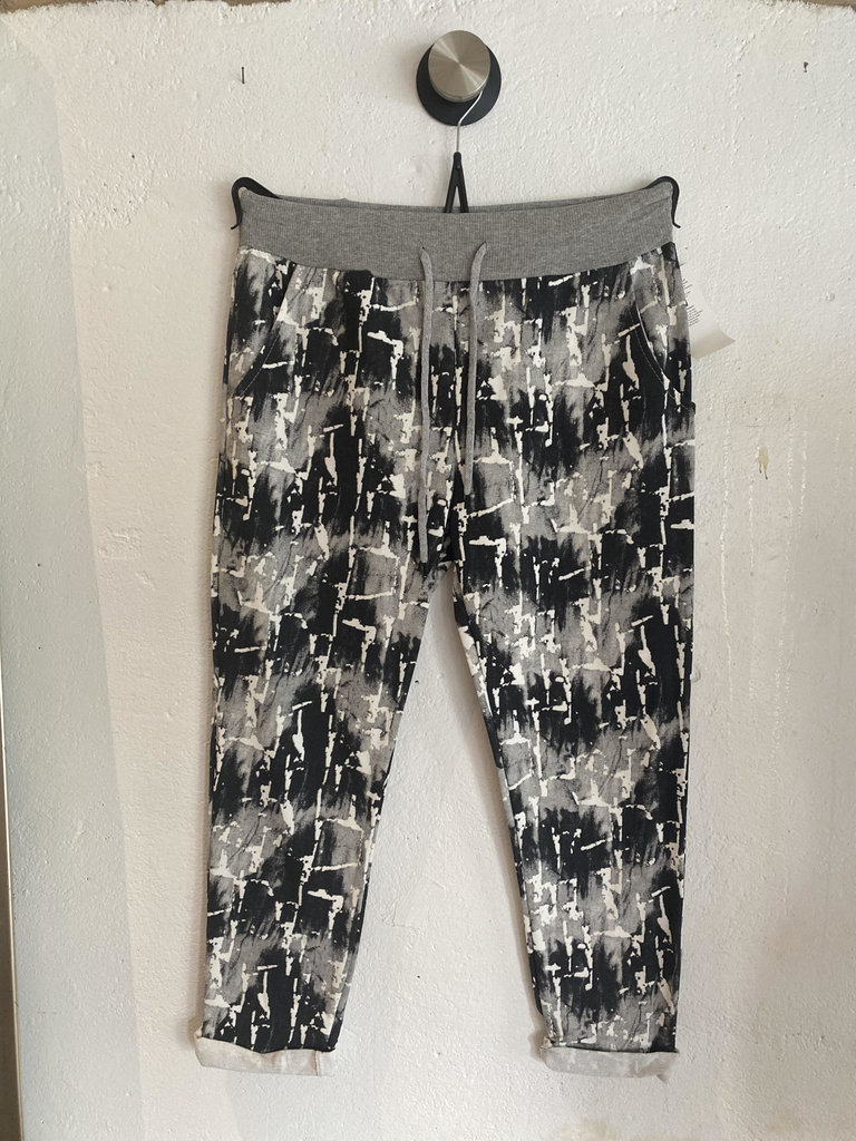 Paradiso Couture Black Grey Crackle Pants