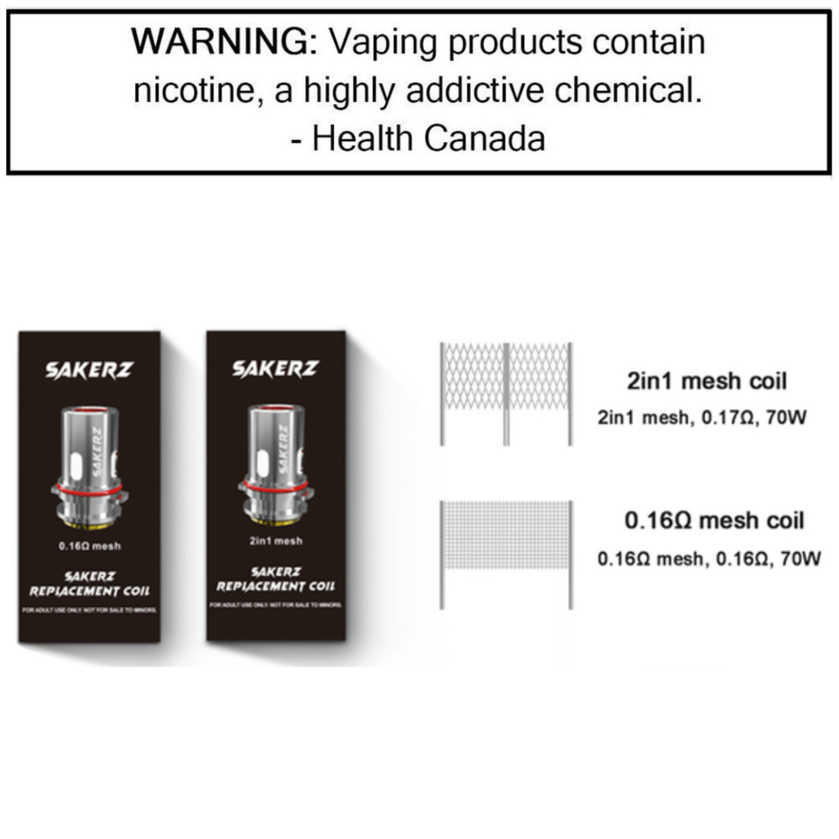 Horizontech Horizon Tech Sakerz Coils 3 PK