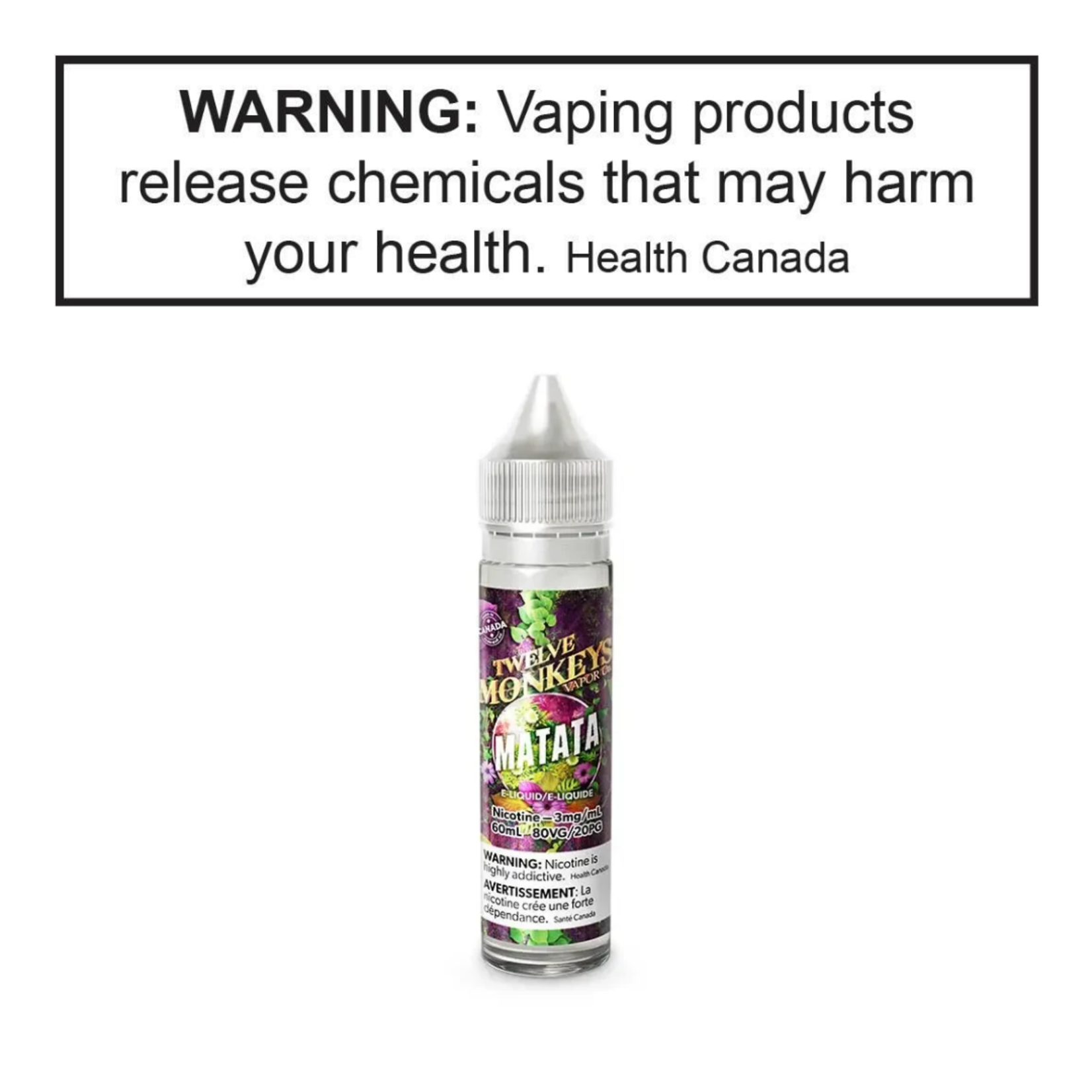 Twelve Monkeys Twelve Monkeys 60mL Freebase