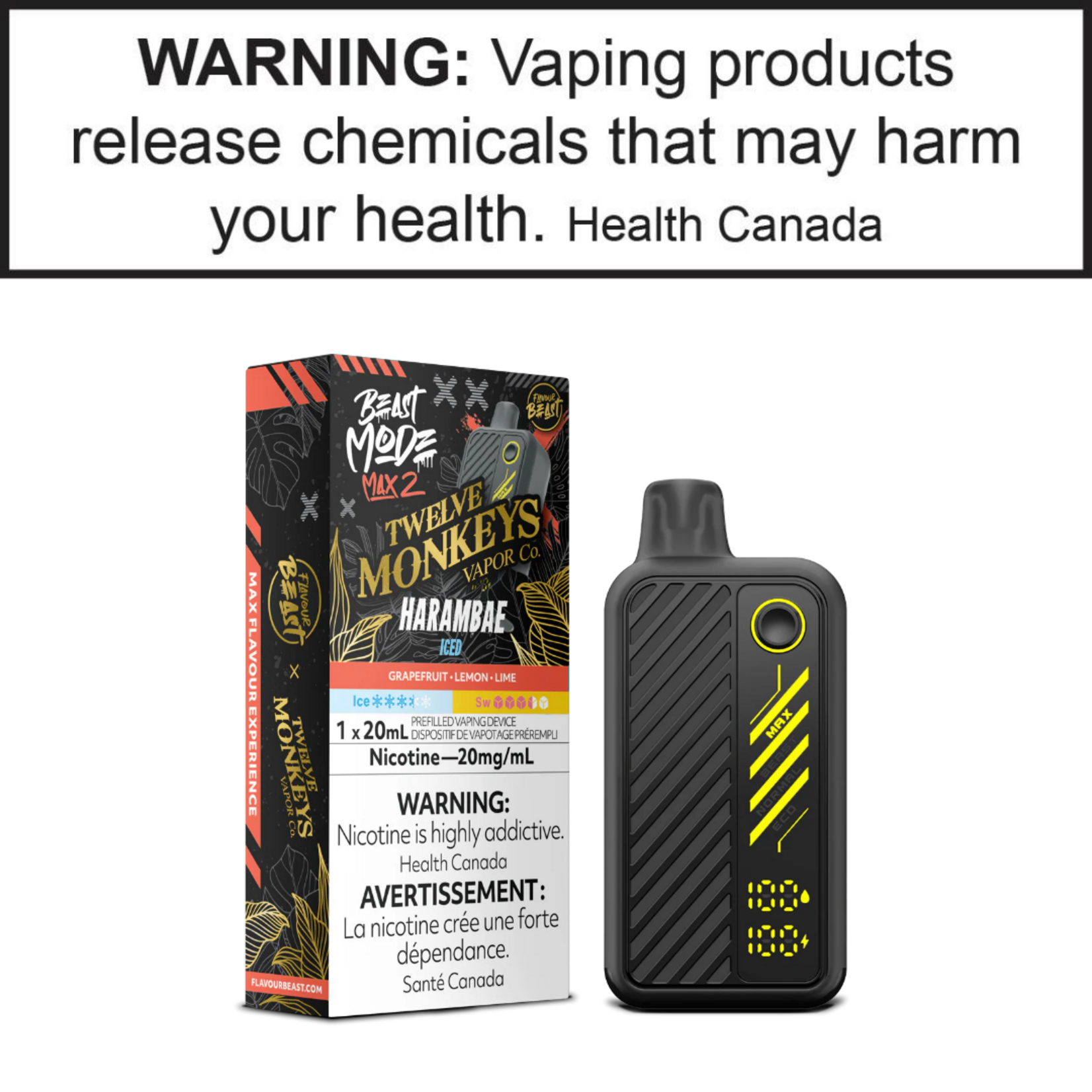 Flavour Beast Flavour Beast Beast Mode Max 2 Twelve Monkeys Series 20mg