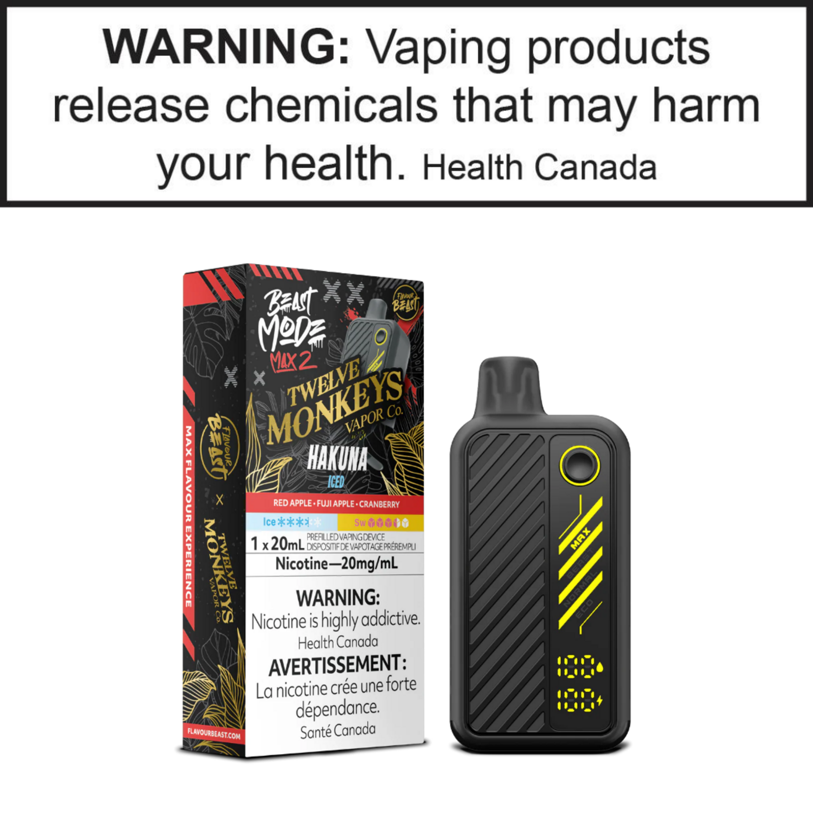 Flavour Beast Flavour Beast Beast Mode Max 2 Twelve Monkeys Series 20mg