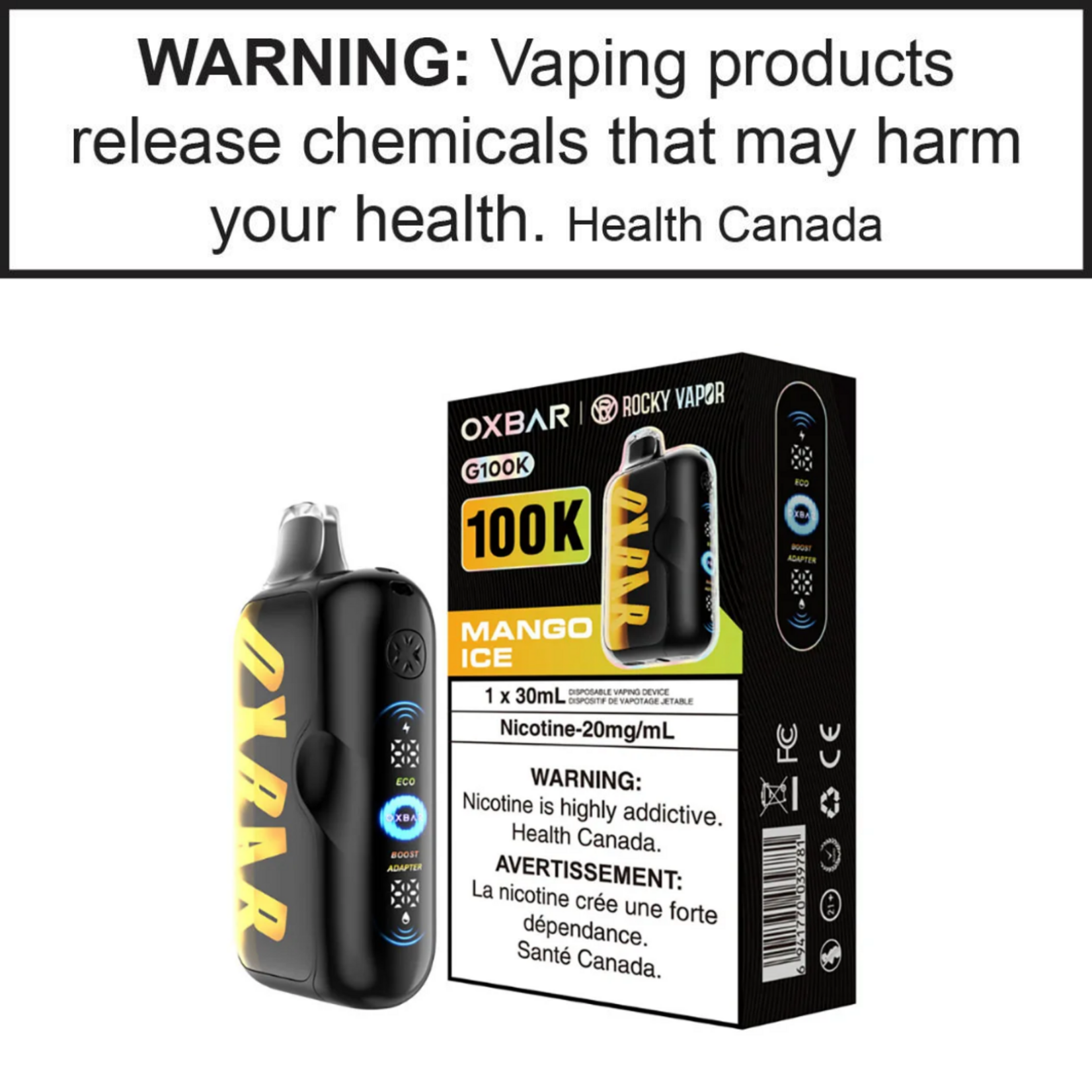 Oxbar Rocky Vapor Oxbar G100K