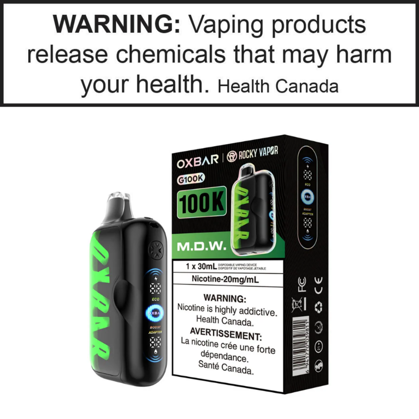 Oxbar Rocky Vapor Oxbar G100K