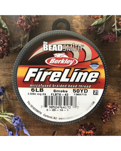 Fireline Black 6LB Microfused Braided Bead Thread - 50yd Spool