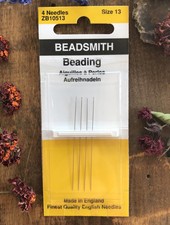 NEEDLES BEADING #13 4/PK