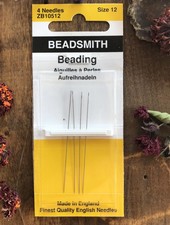 NEEDLES BEADING #12 4/PK