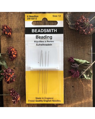 Beadsmith English Beading Needles Size 12 (4 Needles)