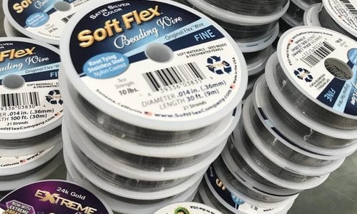 Soft Flex Beading Wire - Satin Silver- Medium 10ft. - Capital City Beads