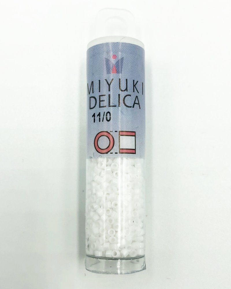 Size 11/0 Delica: Opaque Chalk White  (db200)