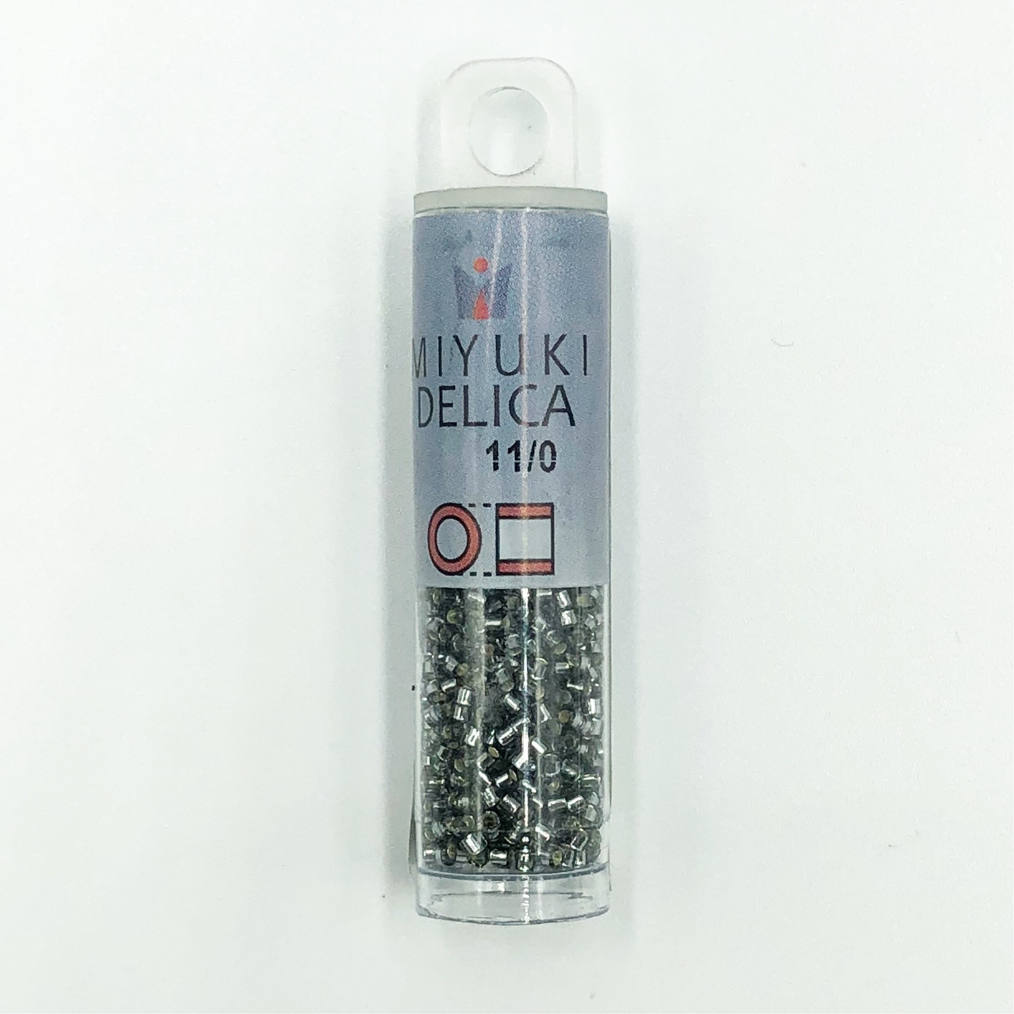 Miyuki Delica Seed Beads 11/0 - Galvanized Tarnished Silver DB254 7.2 Grams