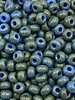 Size 6/0 Czech Glass SIZE 6/0 #1413 Blue Travertine