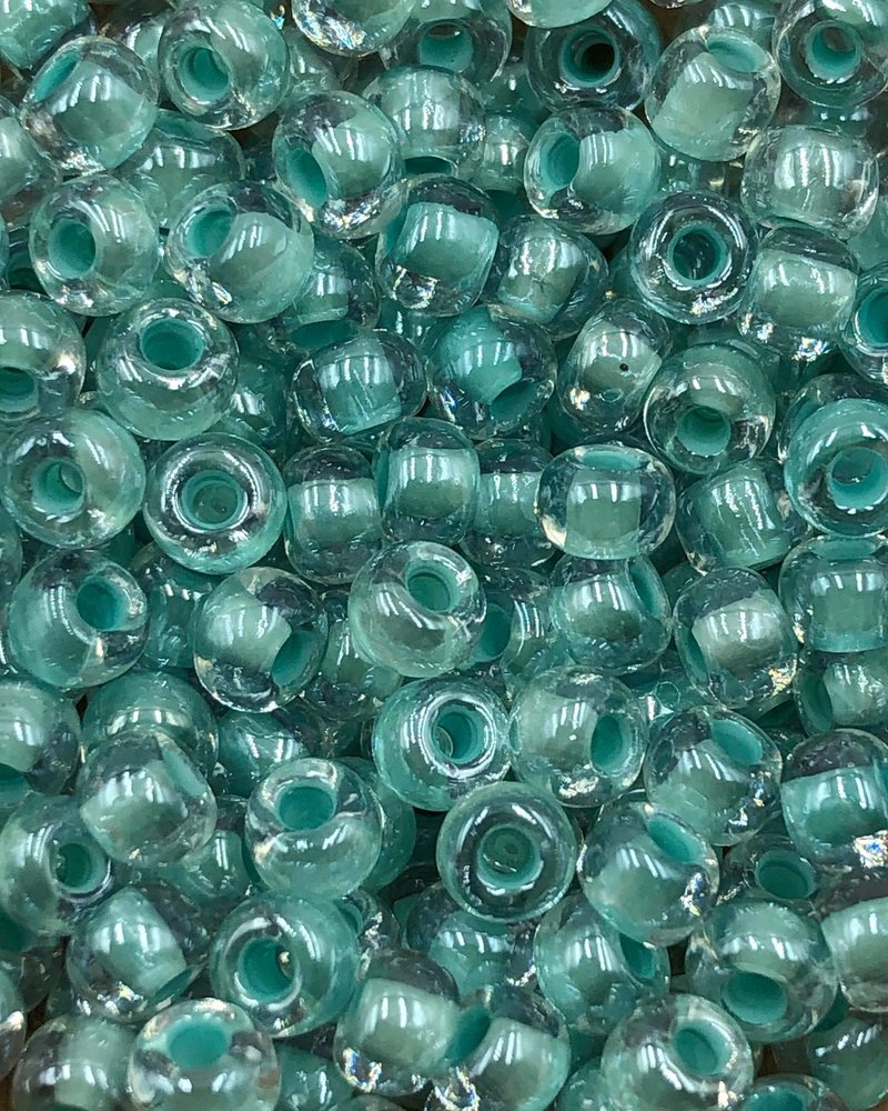 SIZE 6/0 #789 Crystal Heavy Turquoise Lined Luster - Capital City Beads