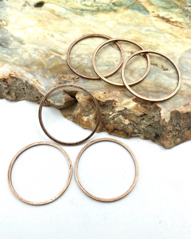 Small Circle Wire Frame-ANT. COPPER-6pc.