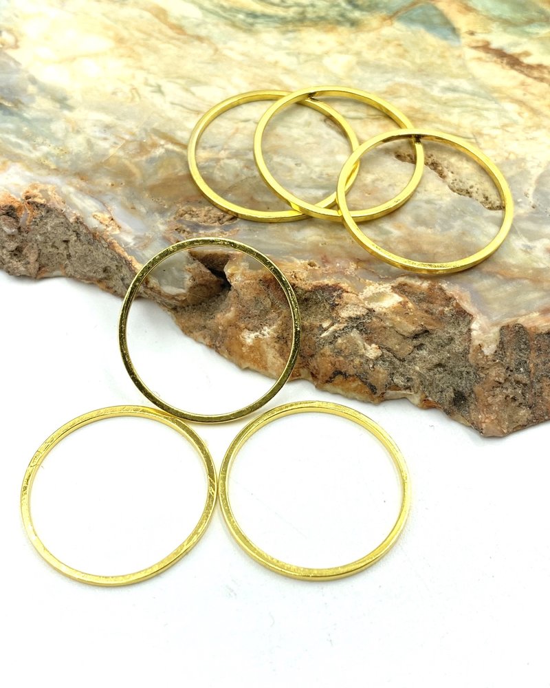 Small Circle Wire Frame-GOLD-6pc.