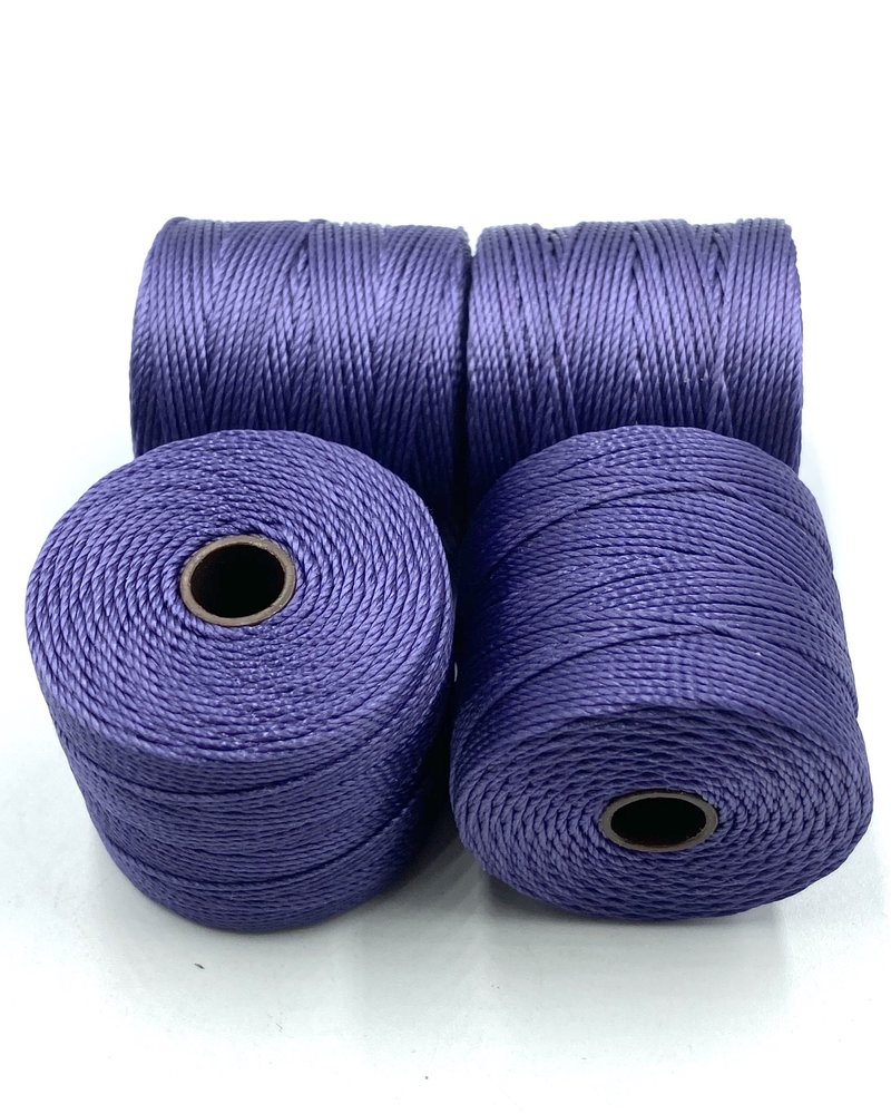 S-LON BEAD CORD MED PURPLE 77YD