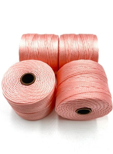 S-LON BEAD CORD CORAL PINK 77YD