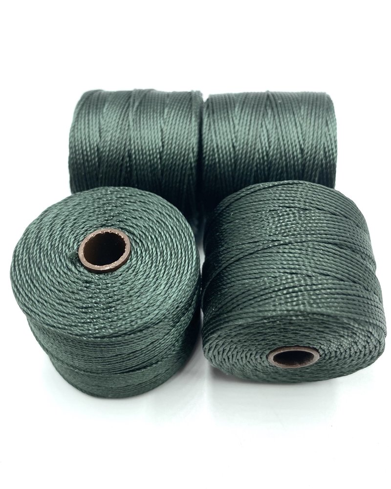 S-LON BEAD CORD EVERGREEN 77YD