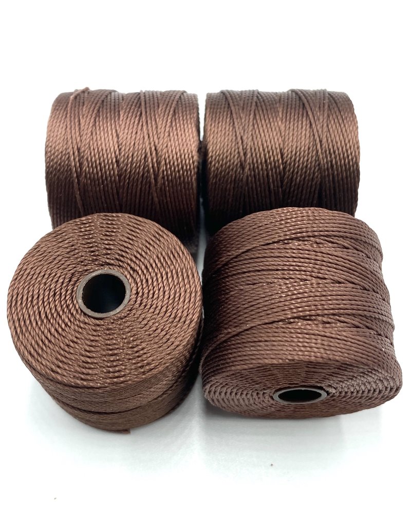 S-LON BEAD CORD BROWN 77YD