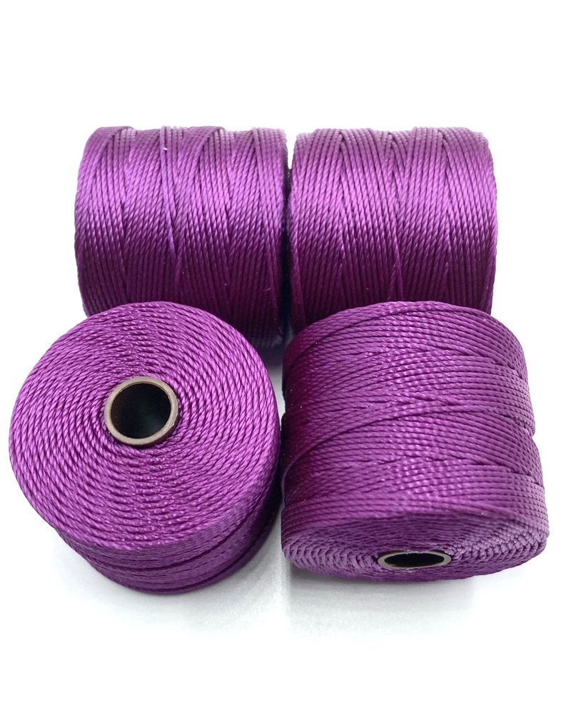 S-LON BEAD CORD: PLUM 77YD