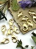 Satin Hamilton Gold Lobster Claw Solid Brass 9x5mm 12pc.