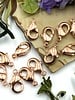 Copper Lobster Claw Solid Brass 9x5mm 12pc.
