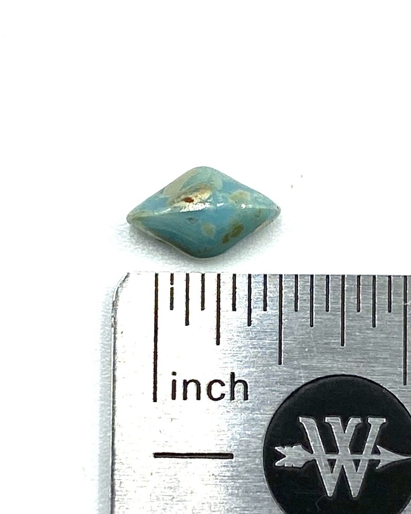 Two Hole Gemduo 8x5mm- Turquoise Blue Picasso