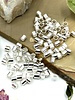 2x2 Silver Tube Crimp Bead-100pc