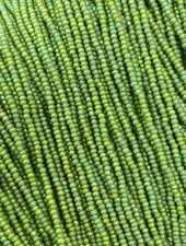 Size 11/0 Czech Glass SIZE 11/0 #1346 Olive Green Rainbow