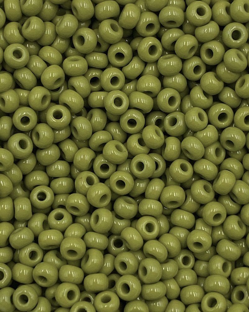 Rocaille Seed Beads, 3 mm, 8/0 , 0,6-1,0 mm, Green Oil, 25 G, 1