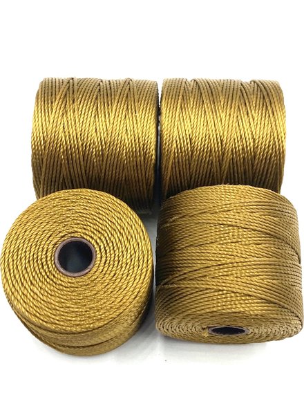 S-LON BEAD CORD GOLDEN OLIVE 77YD