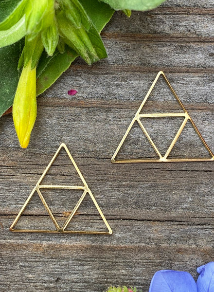 Thin Geometric Triangle: Gold- 10pc.