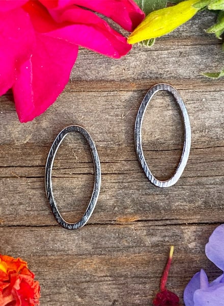 Small Oval Wire Frame- Gunmetal-10pc.