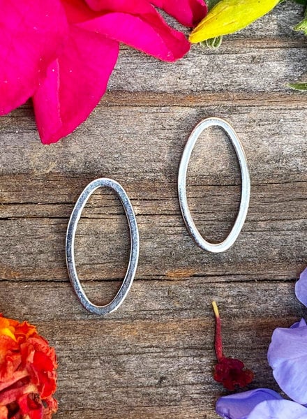 Small Oval Wire Frame- Nickle Silver-10pc.