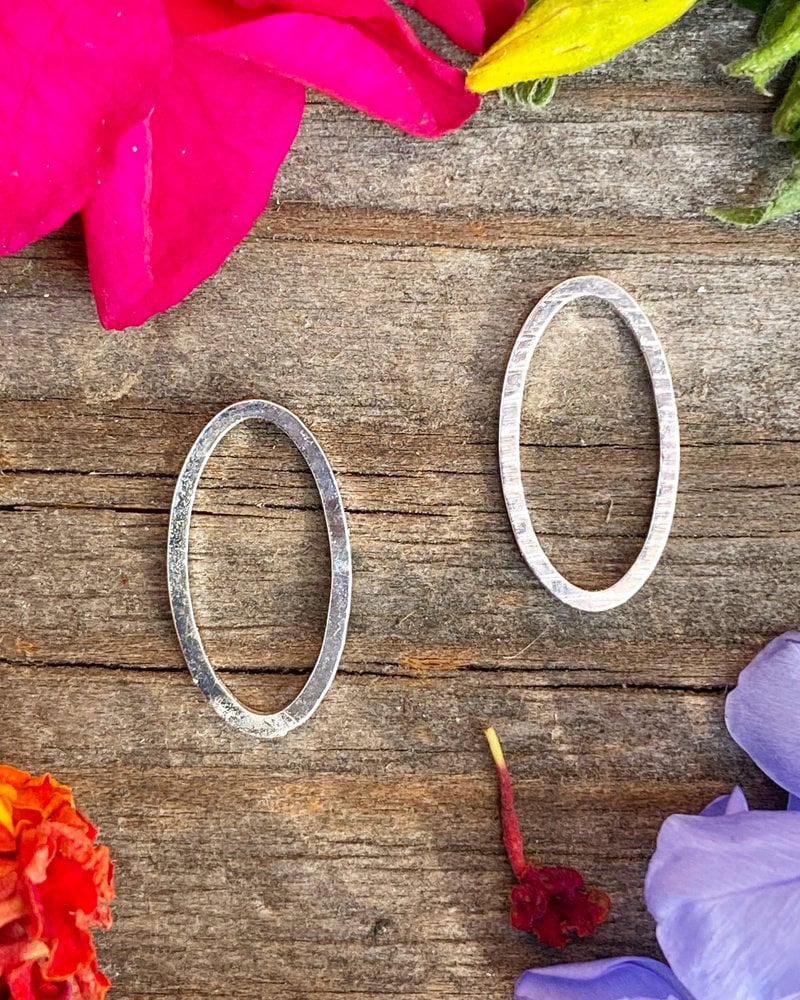 Small Oval Wire Frame- Silver-10pc.