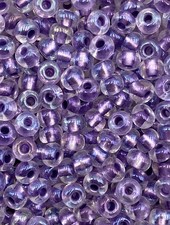 Size 6/0 Czech Glass SIZE 6/0 #1298 Crystal Violet Chrome Lined Rainbow