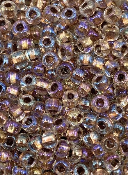 Size 6/0 Czech Glass SIZE 6/0 #860 Crystal Copper Lined Rainbow