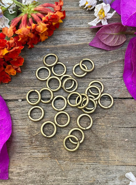 Antique Brass:  6mm Jumpring 24pc. SOLDERED CLOSED