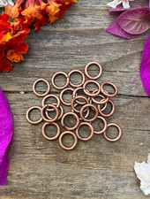 Antique Copper 6mm Jumpring 24pc. SOLDERED CLOSED