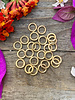 Satin Gold: 6mm Jumpring 24pc. SOLDERED CLOSED