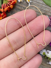 Gold Kidney Wire 18x47- 1Pair