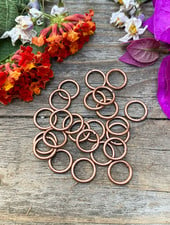 Antique Copper 8mm Jumpring 24pc. SOLDERED CLOSED