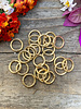 Gold: 8mm Jumpring 24pc. SOLDERED CLOSED