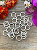 Silver: 8mm Jumpring 24pc. SOLDERED CLOSED