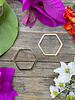 17mm Hexagon: Gold- 1 Pair