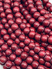 6mm Wood Beads: Cranberry